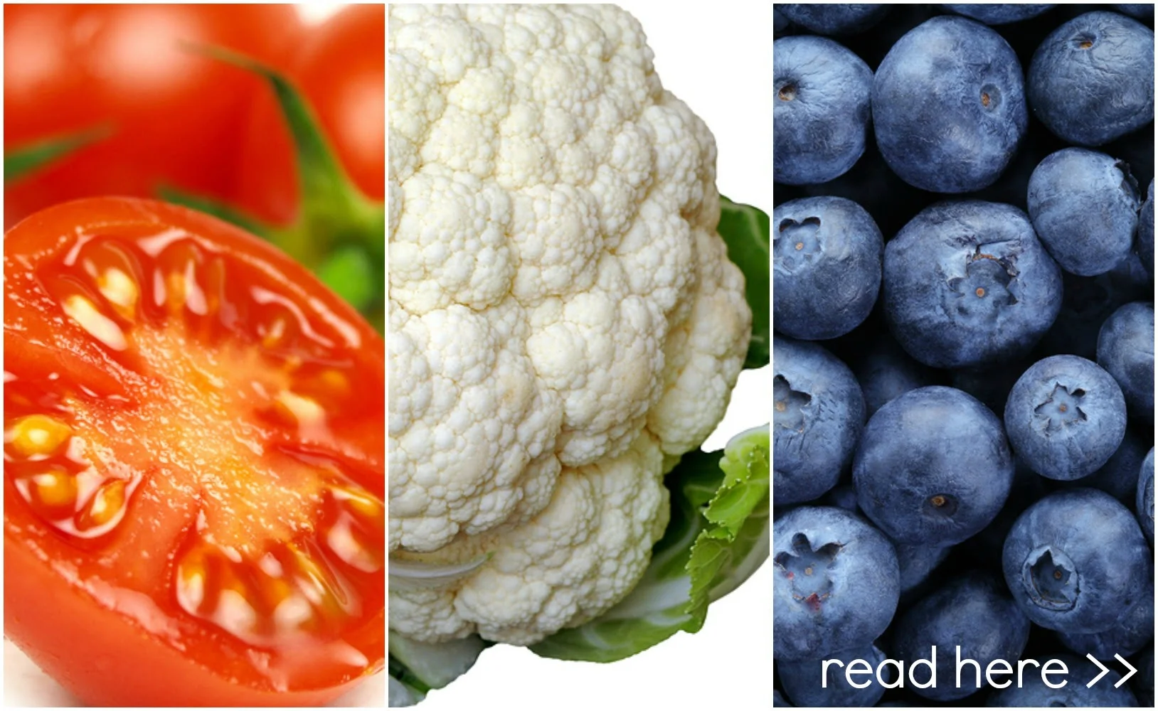 Red, white & blue veggies -  for a healthier you!