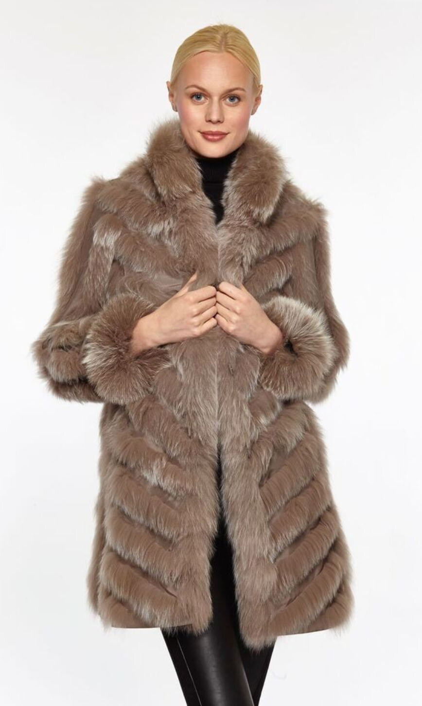 Linda Richards 9499 Reversible Silk/Fur Coat 5 colors — styledot. Linda ...