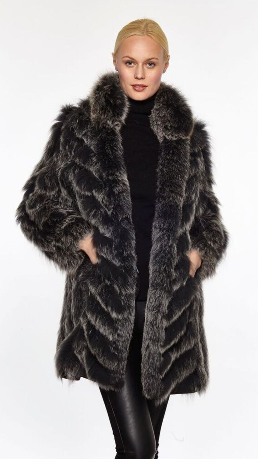 Linda Richards 9499 Reversible Silk/Fur Coat 5 colors — styledot. Linda ...