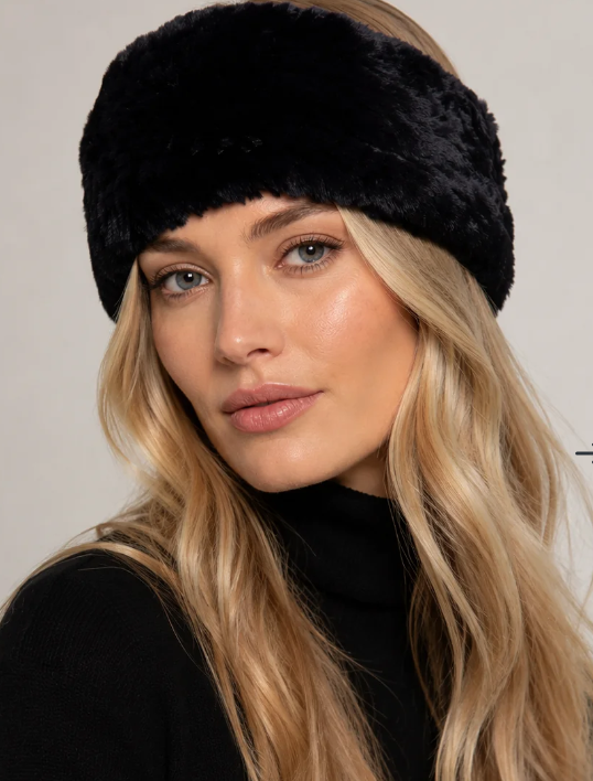 Linda Richards HB152  Fur Headband 9 colors.