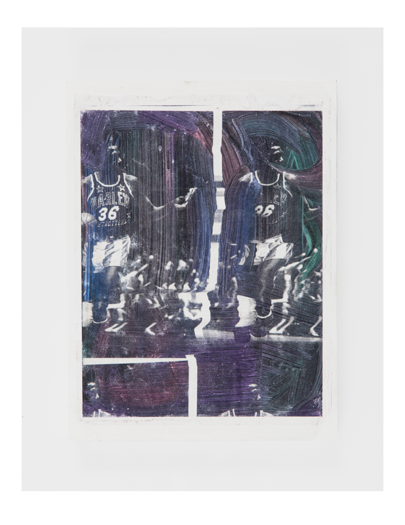 A Game is a Series of Moves III. Gel transfer, acrylic. 2019 