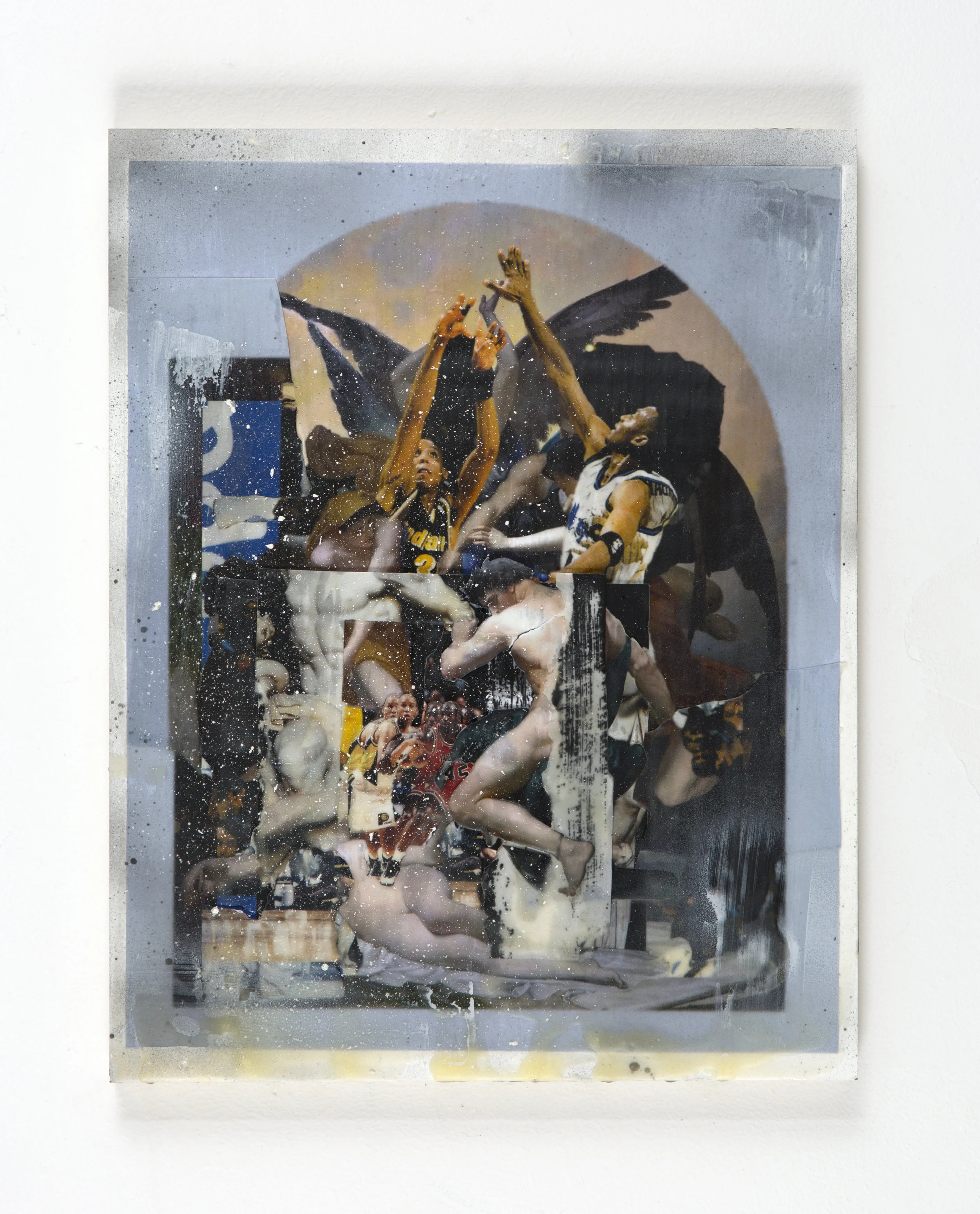  Rolls Royce Hood Ornament/ Angel of Death. 2019  Collage, acrylic and wax 