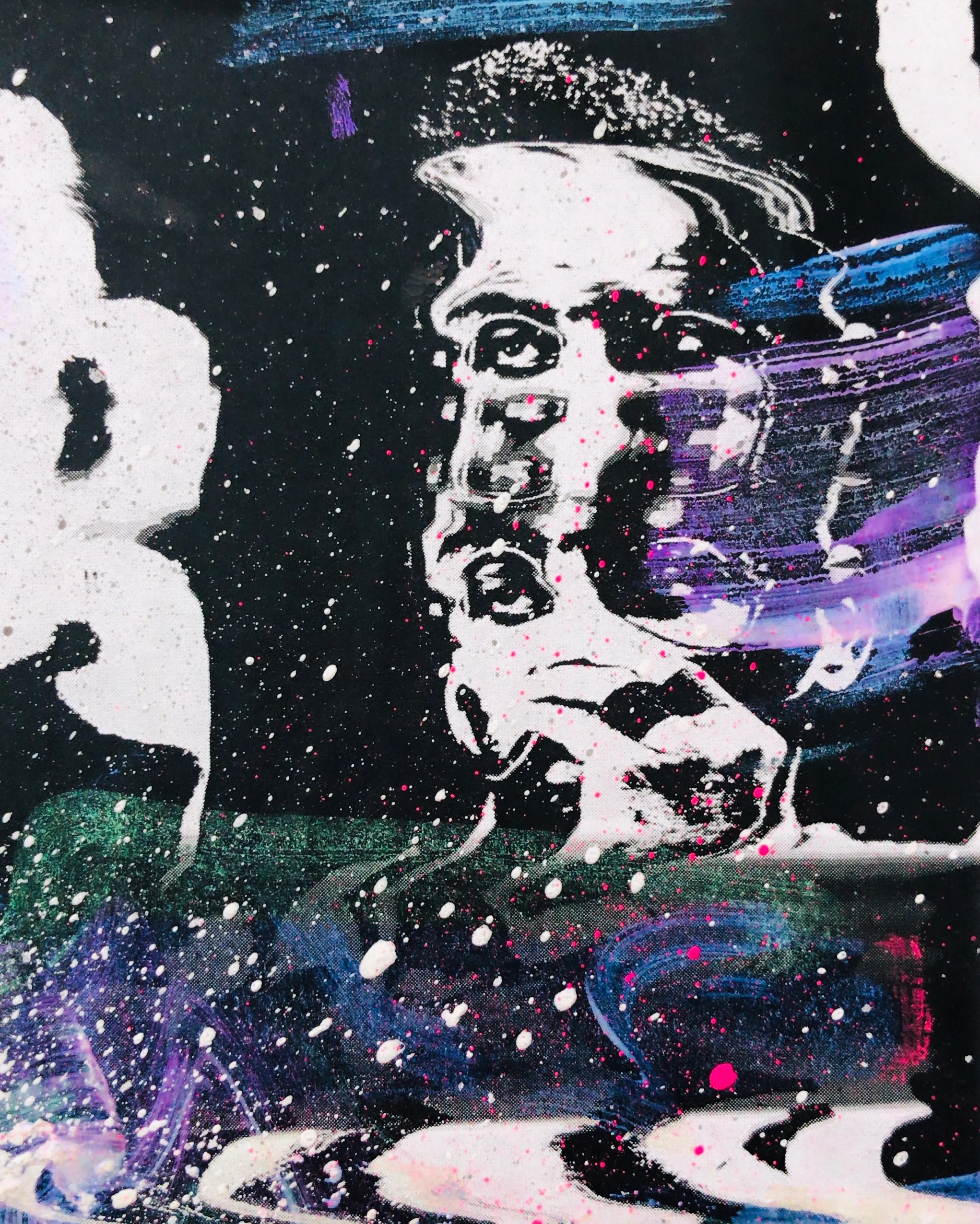  Shot Off Their Nose. Acrylic on paper. 2019 