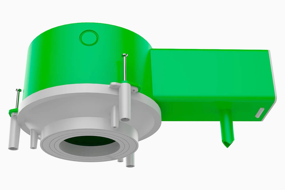 Steypubox fyrir innfeld ljós með spennahólfi flott og góð hönnun frá Spotbox til í gatmálsstærðunum 68mm, 75mm, 80mm, 90mm, 95mm og 100mm