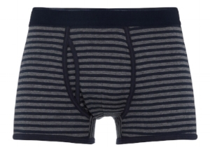 Men's Superfine Cotton Trunks In Charcoal/ Navy $55