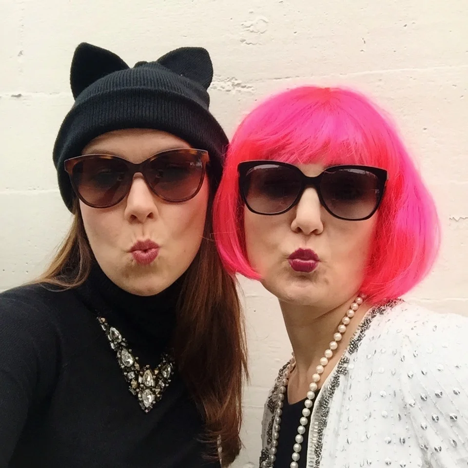 Kimberly sparkles as "The Cat Burglar" and Megan is in vogue as "Anna Wintour"