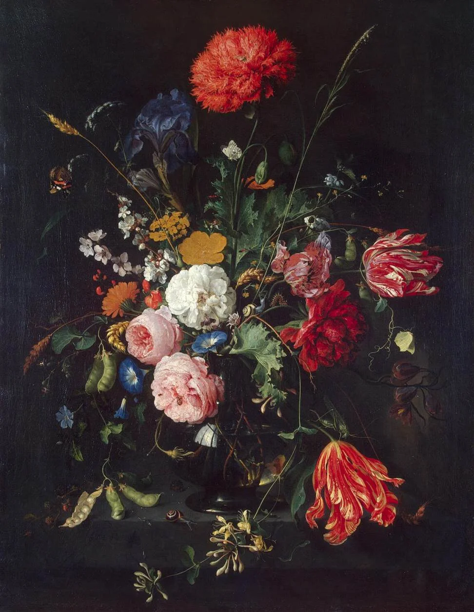 Jan davidsz. de heem, Flowers in a Vase