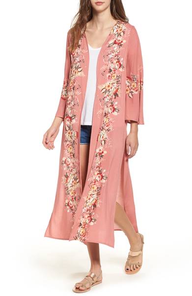 Love, Fire Placed Floral Kimono