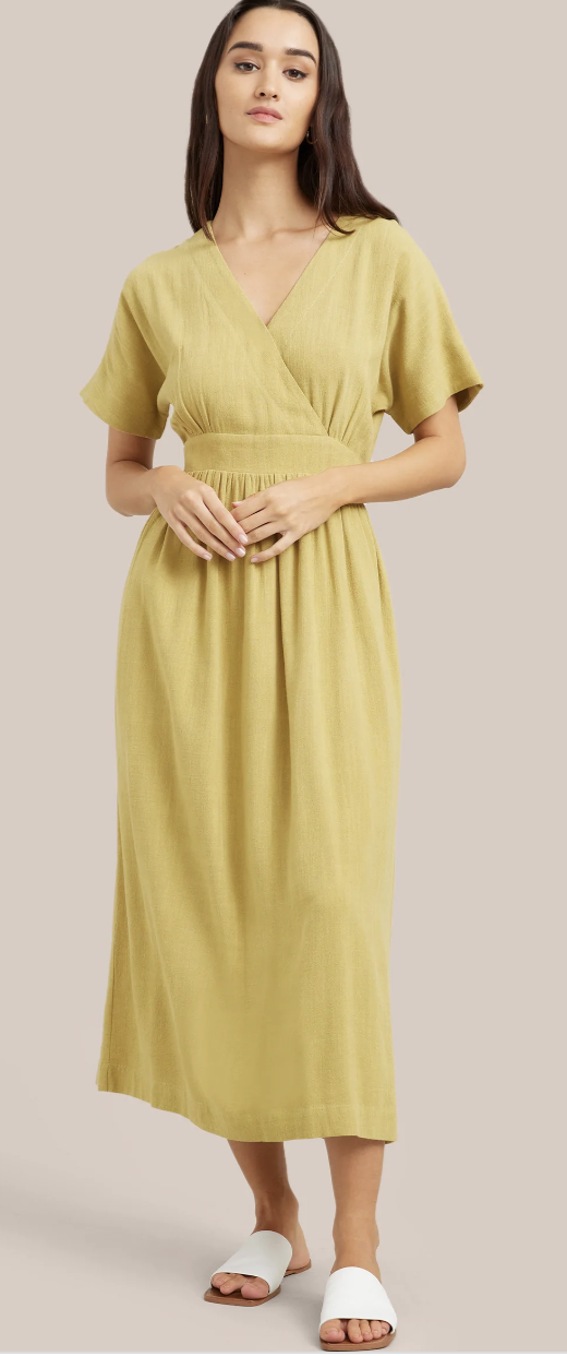 Rosalind Short-Sleeve Wrap Dress