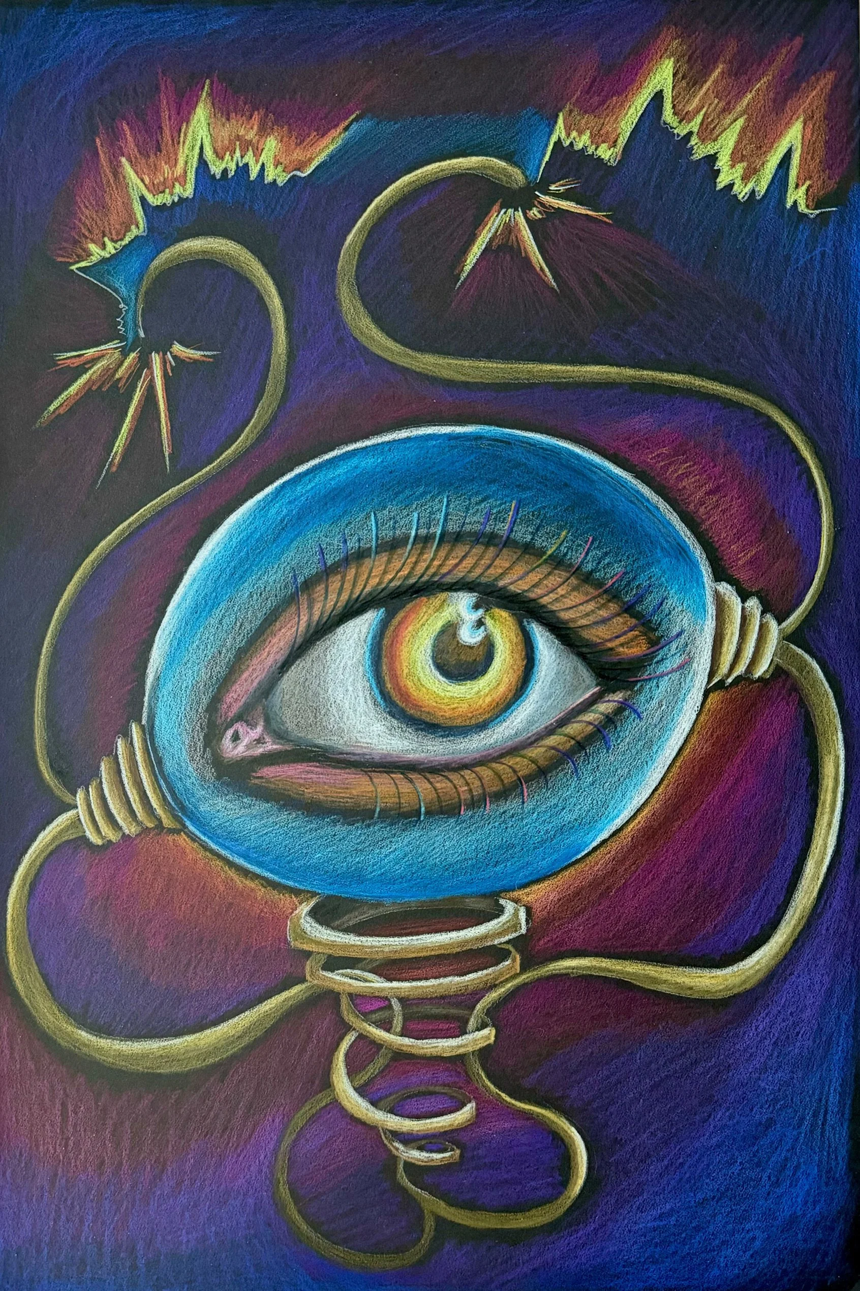 Synapse-snap_Colored pencil on toned black paper_12x18_$350.jpeg