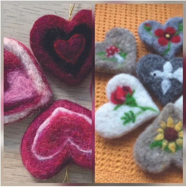 I Saw It On Pinterest Group with JC Strote - Felted Hearts