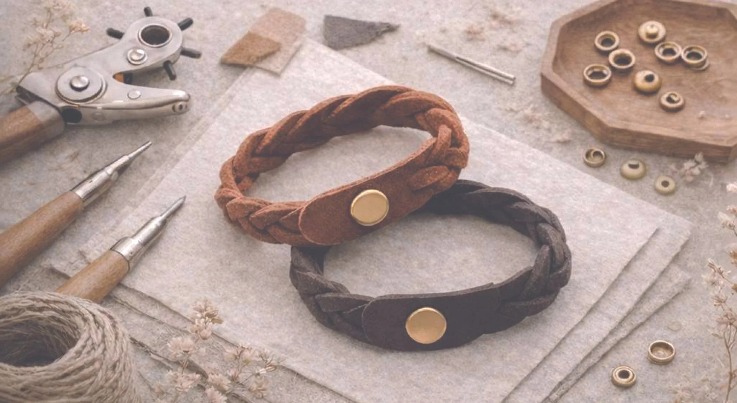 Leather or Suede Braided Bracelets