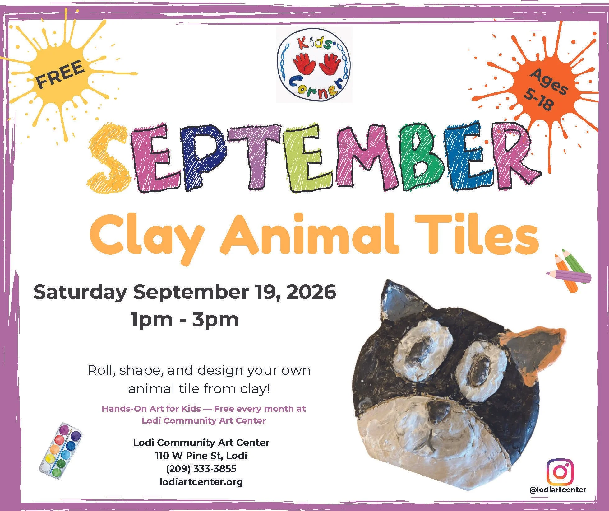 Clay Animal Tiles with Alicia van de Bor