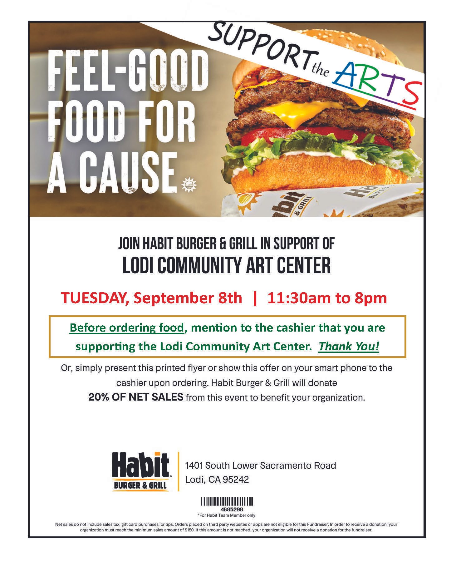 Habit Burger Fundraiser