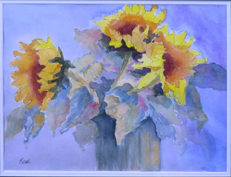 Three Sunflowers  |  Renee Rondon  |  Water Media  |  $235 value