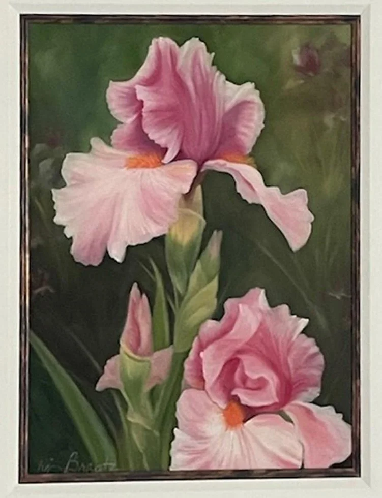 Pink Iris's  |  JC Strote  |  Acrylic  |  $300 value				