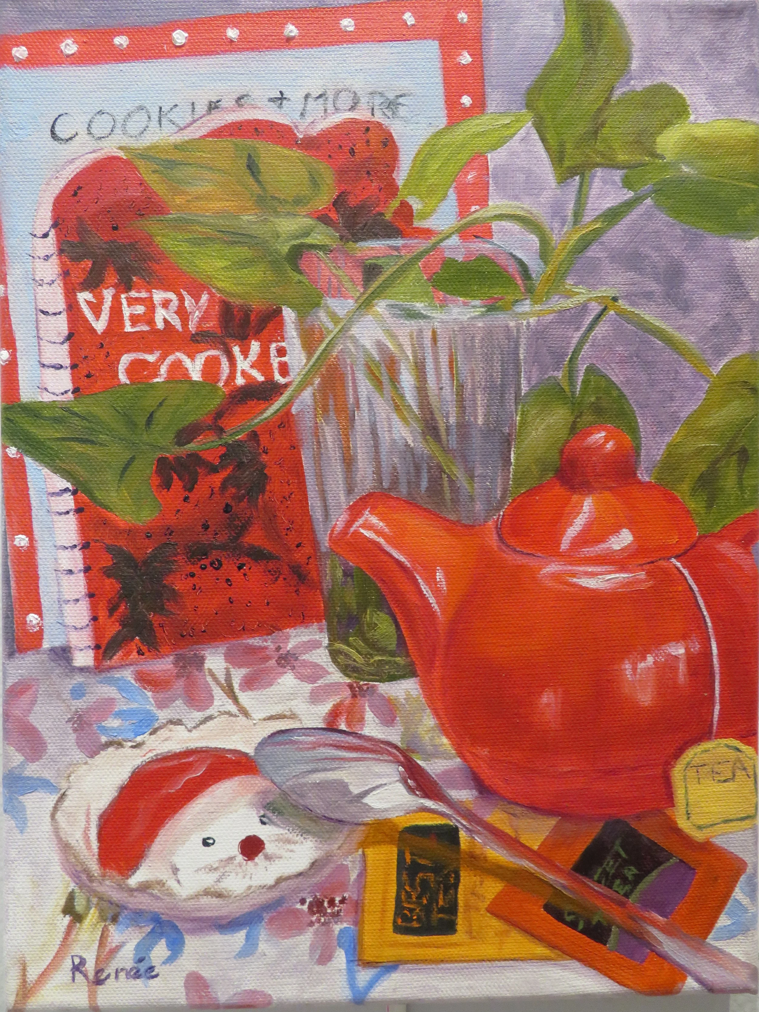 Rondon-Renee_Red Teapot & Recipes_Oil_12x9_gallery canvas_$175.JPG