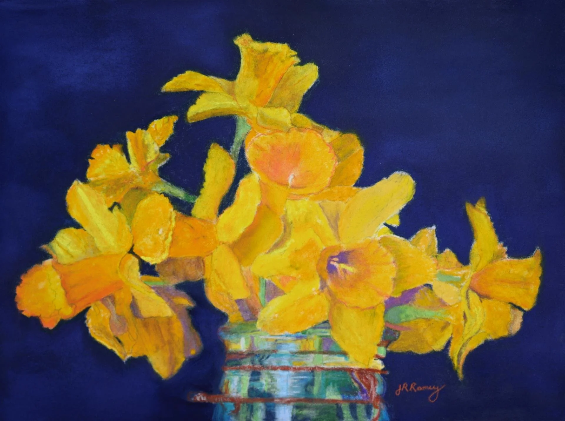 Blue Jar  |  Jan Atwood-Ramey  |  Drawing, Graphics, Pastel  |  $ 400 value