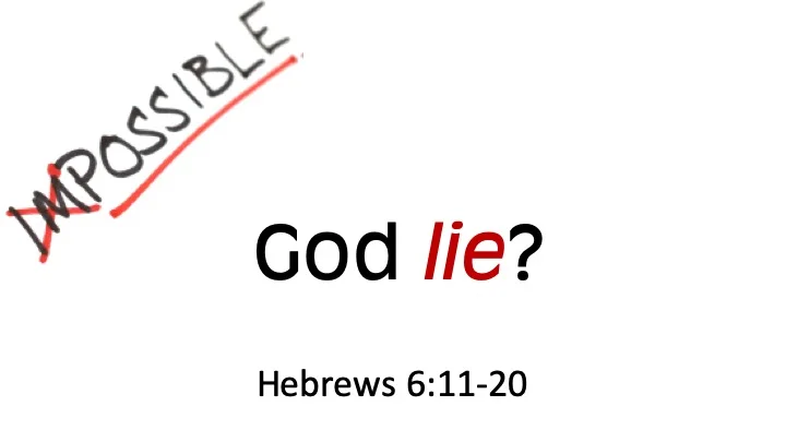 Impossible #4 - God lie?