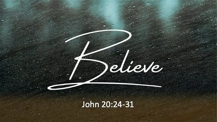 Believe #1 - Believe!