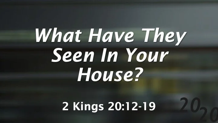 2020 #8 - What Have They Seen In Your House?