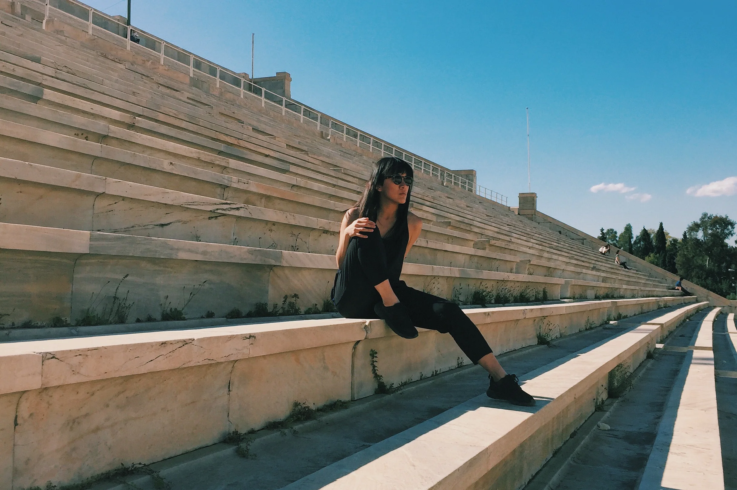 Panathenaic Stadium, Athens. Jumpsuit by ADAY.