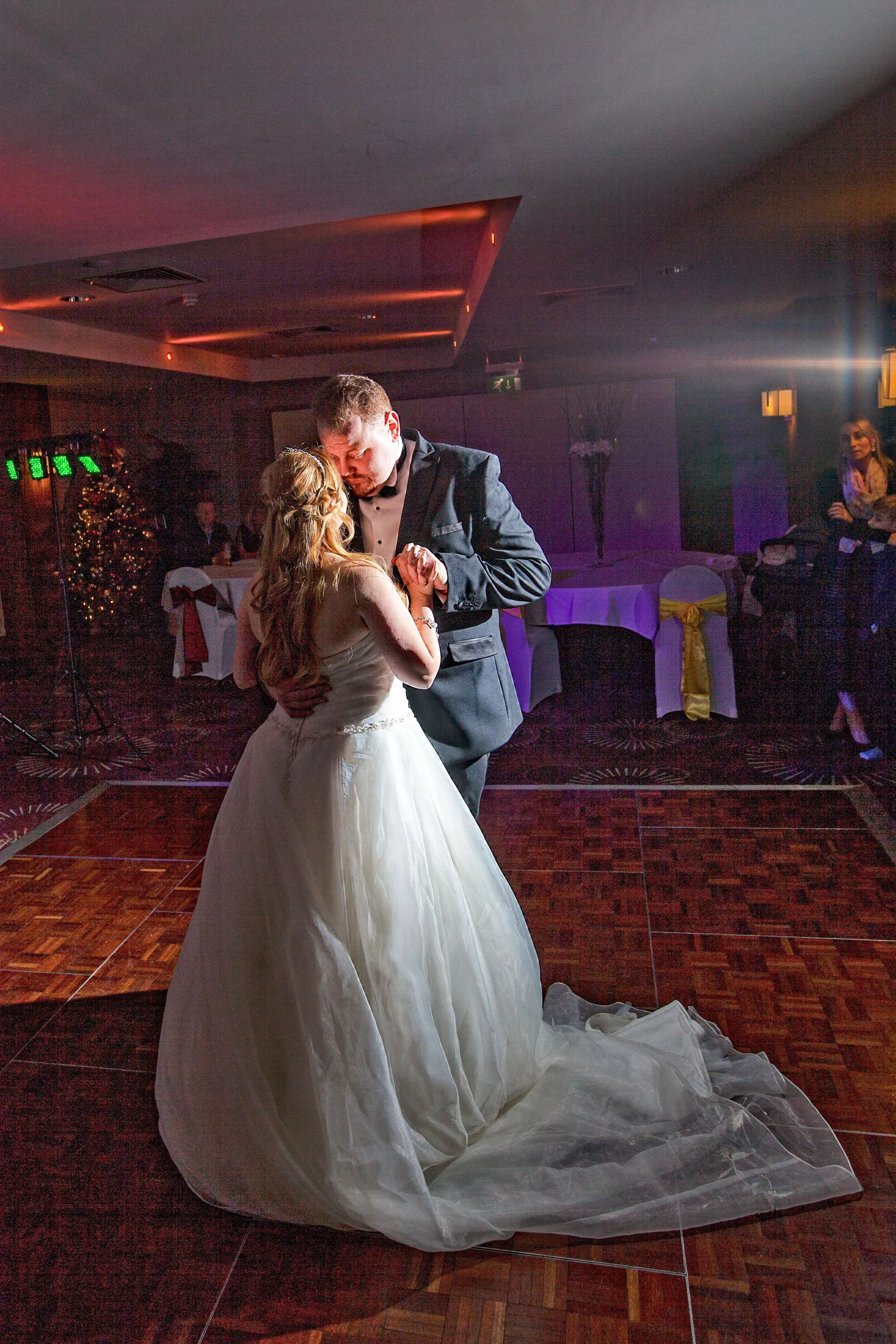 Bride and grooms first dance in  Southport's  Ramada-Plaza hotel,shot by Avanti Photography based in Blackburn,covering Lancashire,Manchester,Cumbria,North Wales and beyond