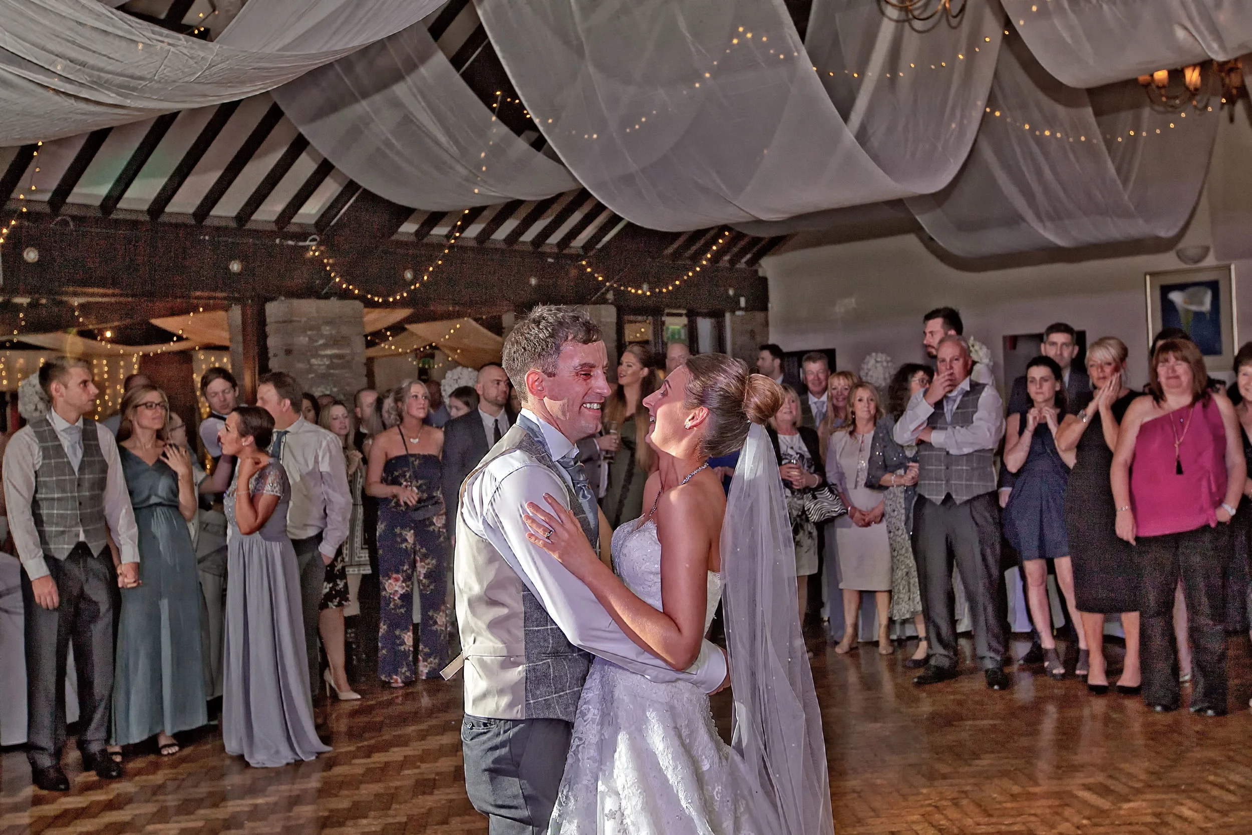 First dance of newly weds Paul and Claire at Best Western Mytton Fold Hotel,images by Avanti Photography based in Lancashire.