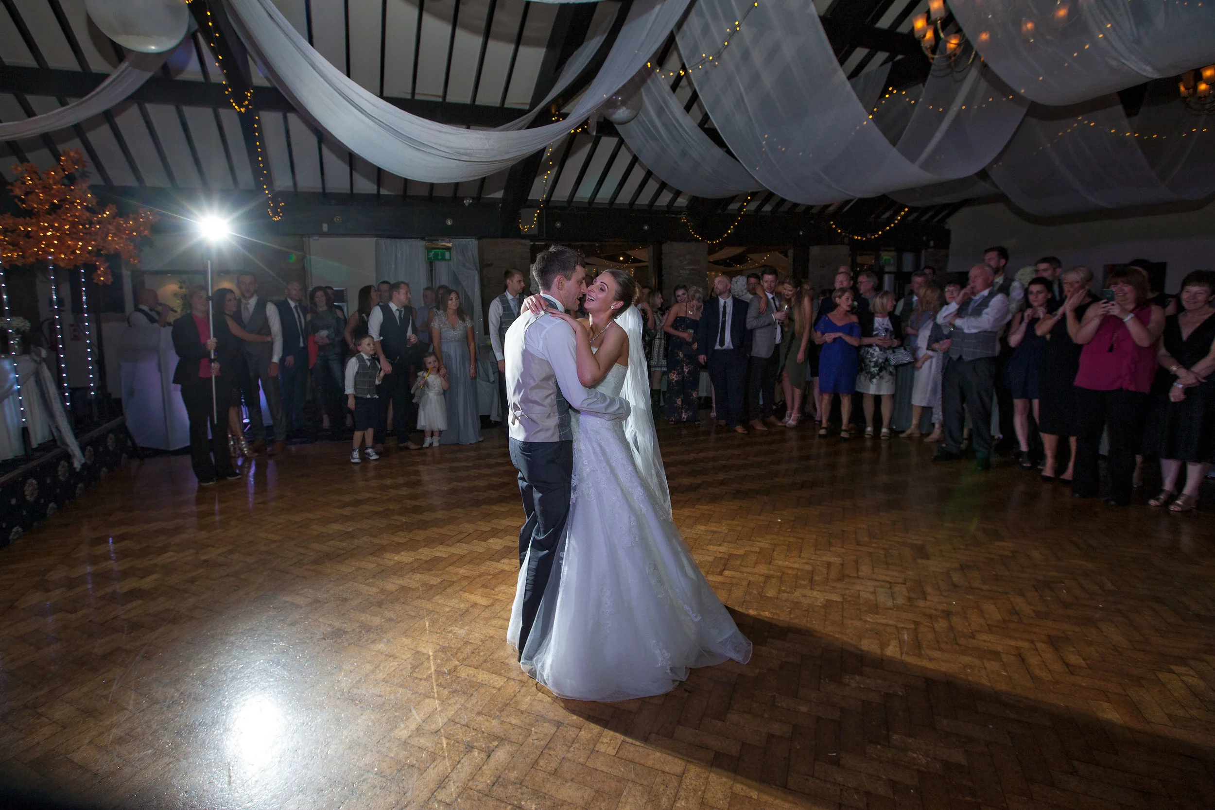 First dance of newly weds Paul and Claire at Best Western Mytton Fold Hotel,images by Avanti Photography based in Lancashire.