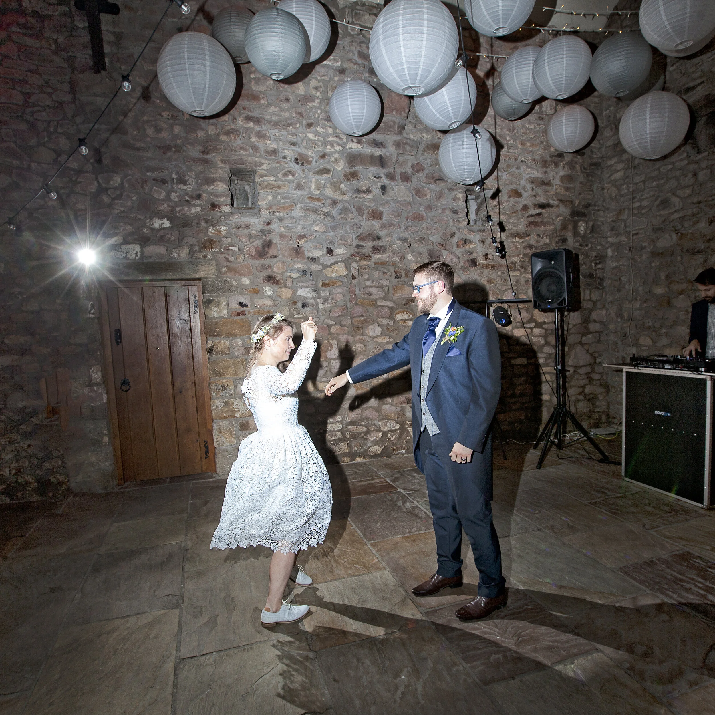 First Dance / Newly weds take to the dance floor in The Tithe Barn ,Lancashire