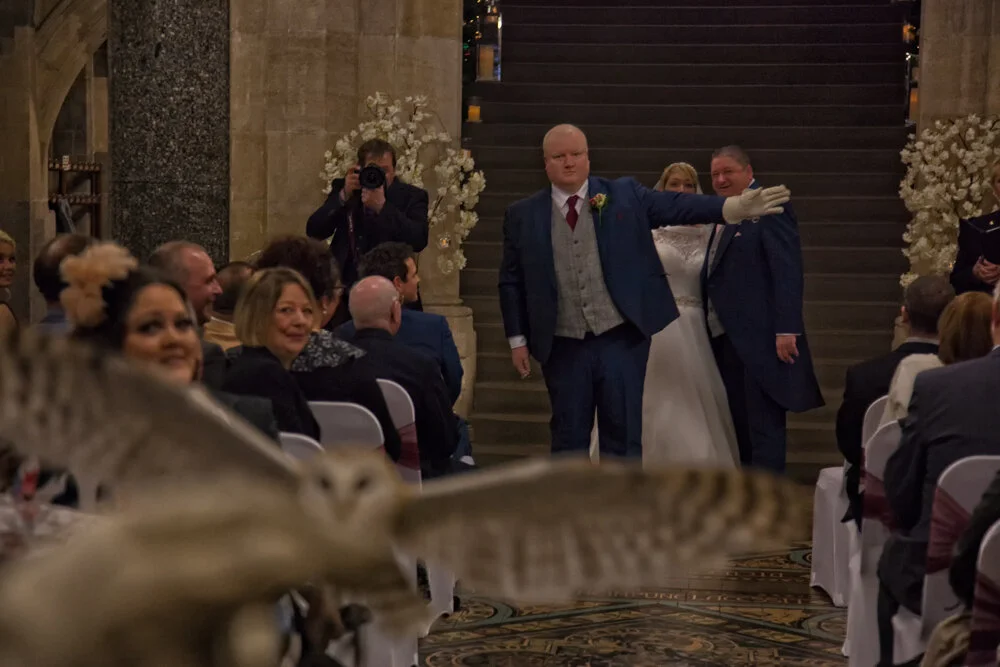 Owl Ring Bearers at Rochdale Town Hall