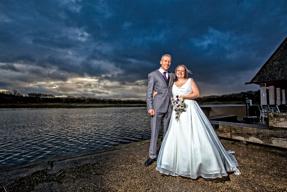 Newlyweds at Brockholes nature reserve in late November.