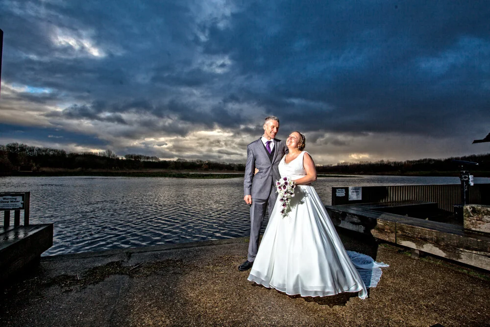 Newly weds at Brockholes Nature Reserve,near Preston,