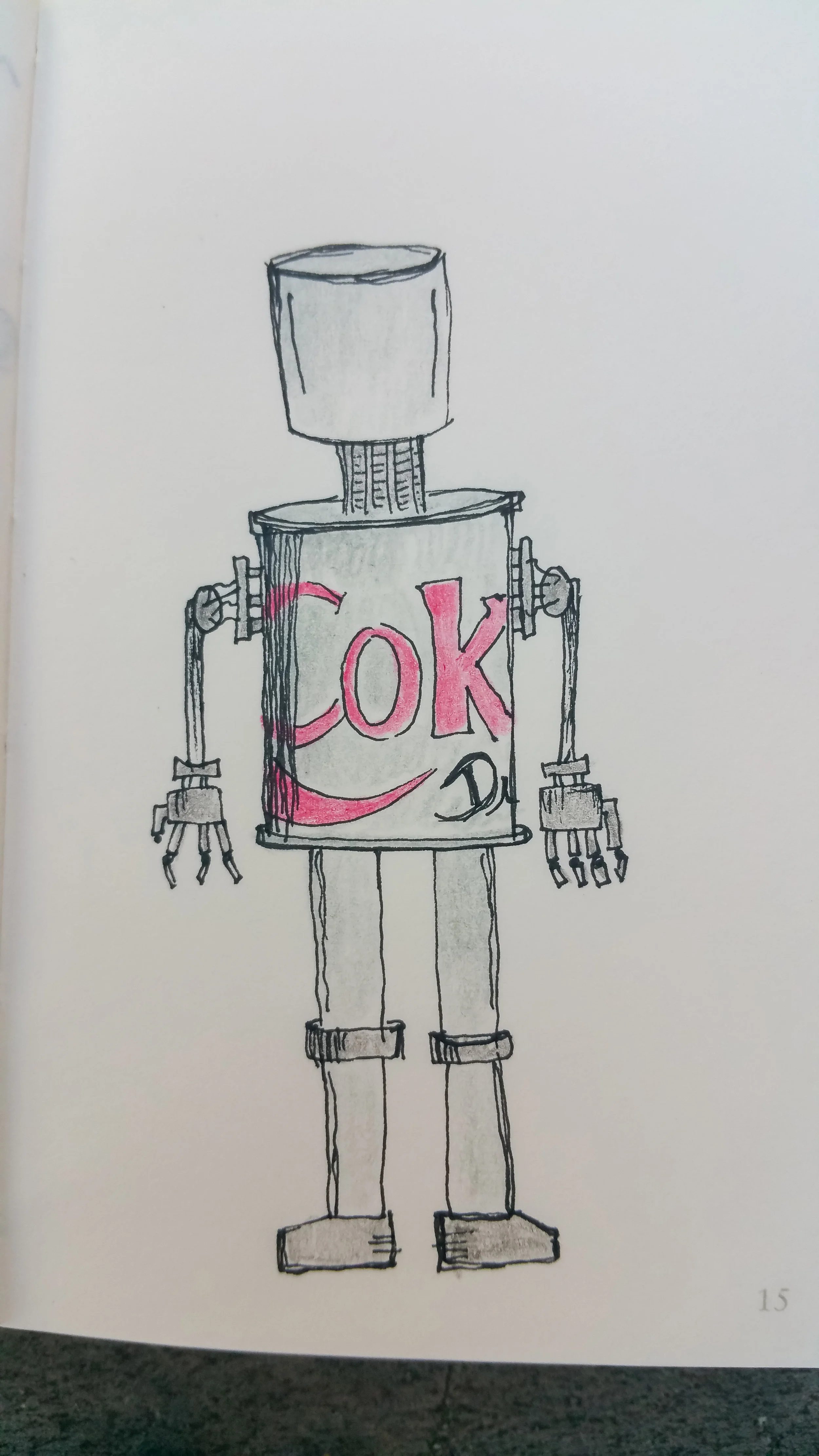 Sept 28, 2017 robot #21/365yeah, yeah...diet coke will kill me...i know...