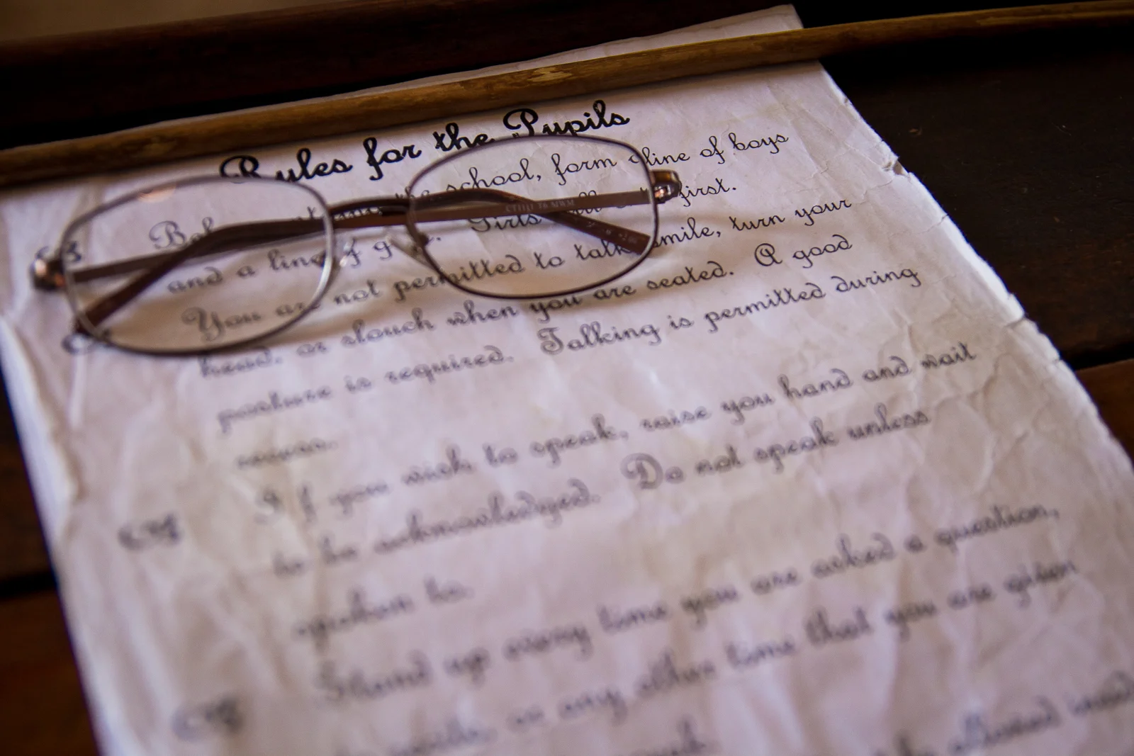 Pioneer era classroom rules