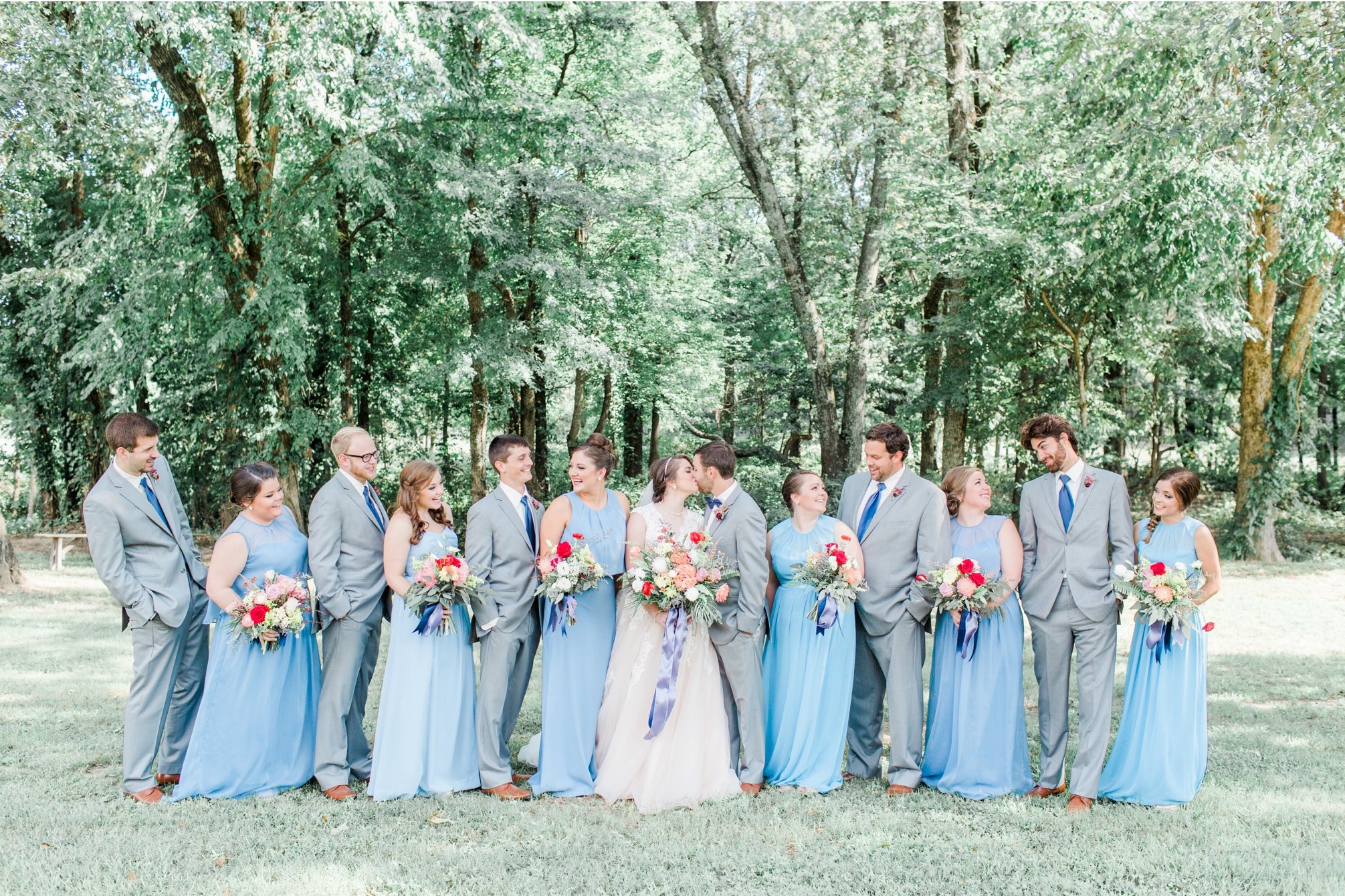 A Slate Blue and Floral Inspired Arkansas Wedding | Blake & Molly