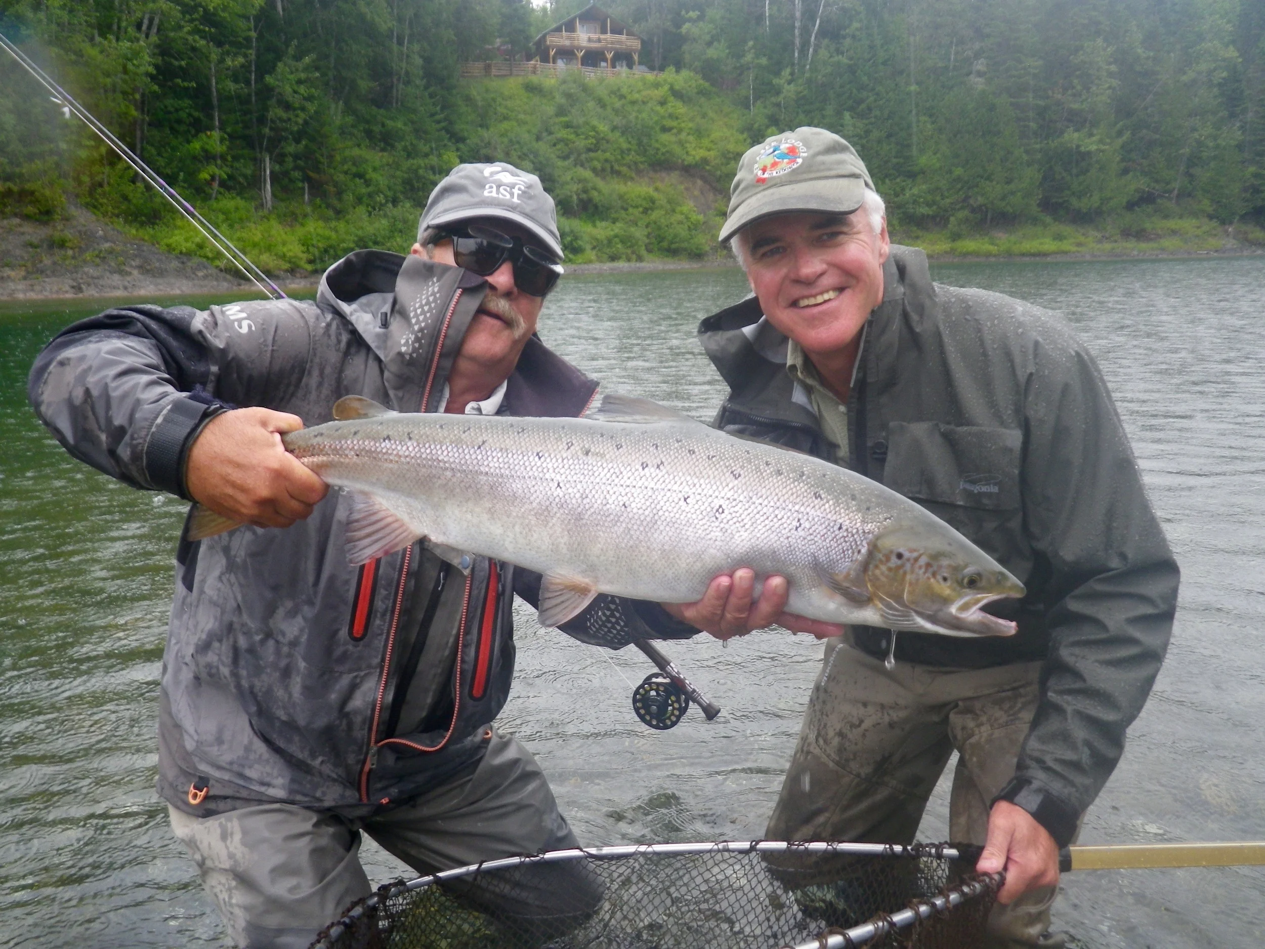 Camp Bonaventure master guide Mario Poirier, putting one back on the Bonaventure, Congratulations Mac!