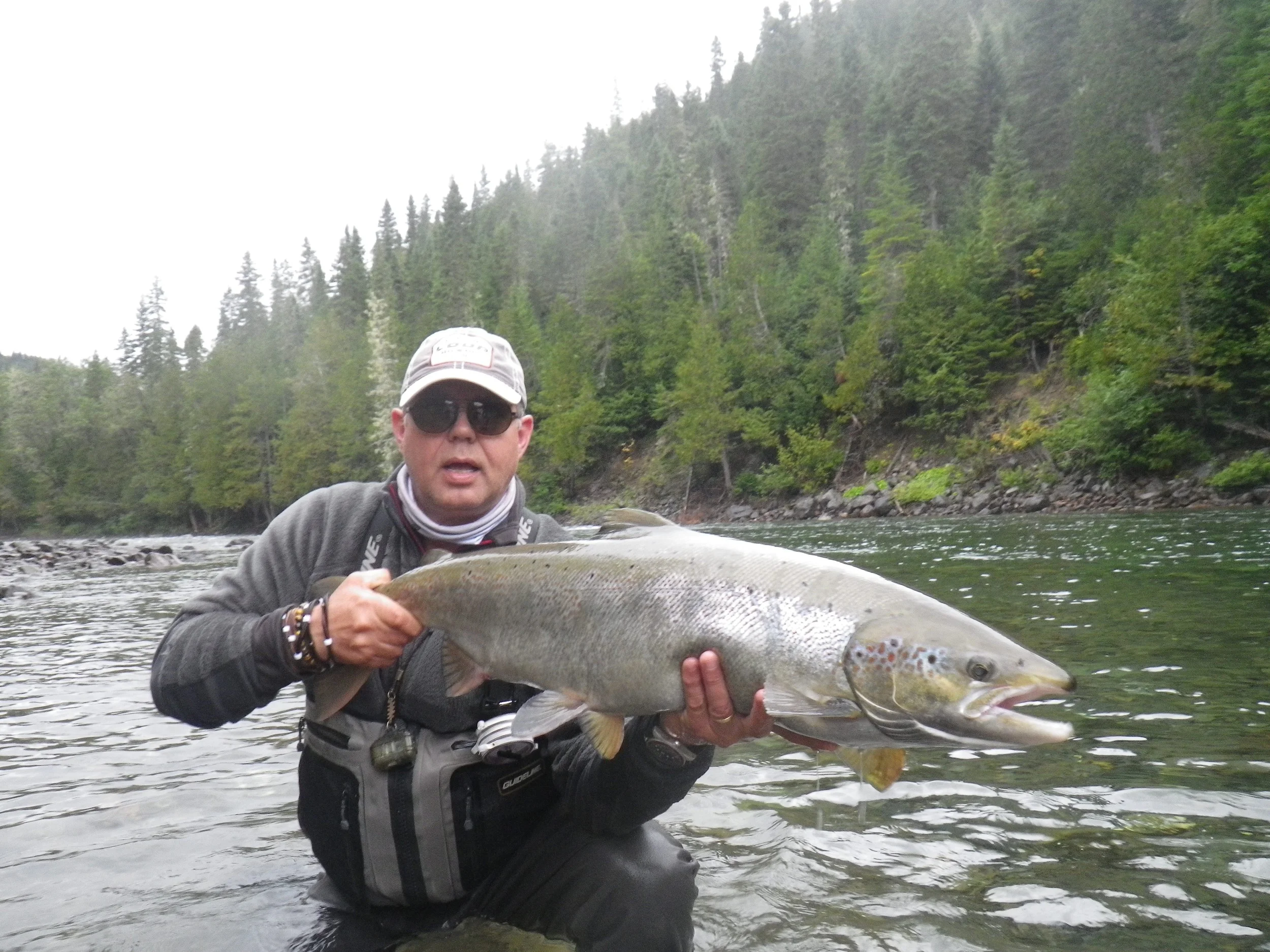 Hilmar Hansnson from Iceland with his first one from the Bonaventure salmon, Congratulations Hilli!