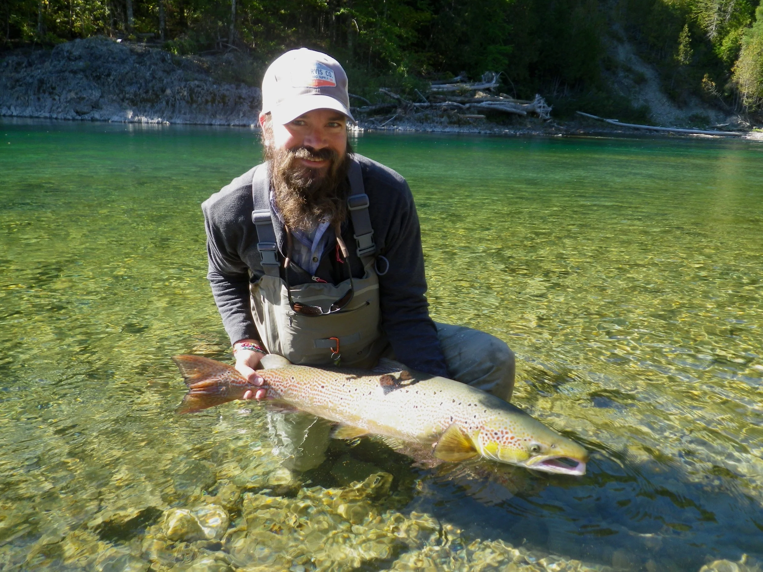 Dan Davala from Orvis with his first Atlantic salmon, Congratulations dan!
