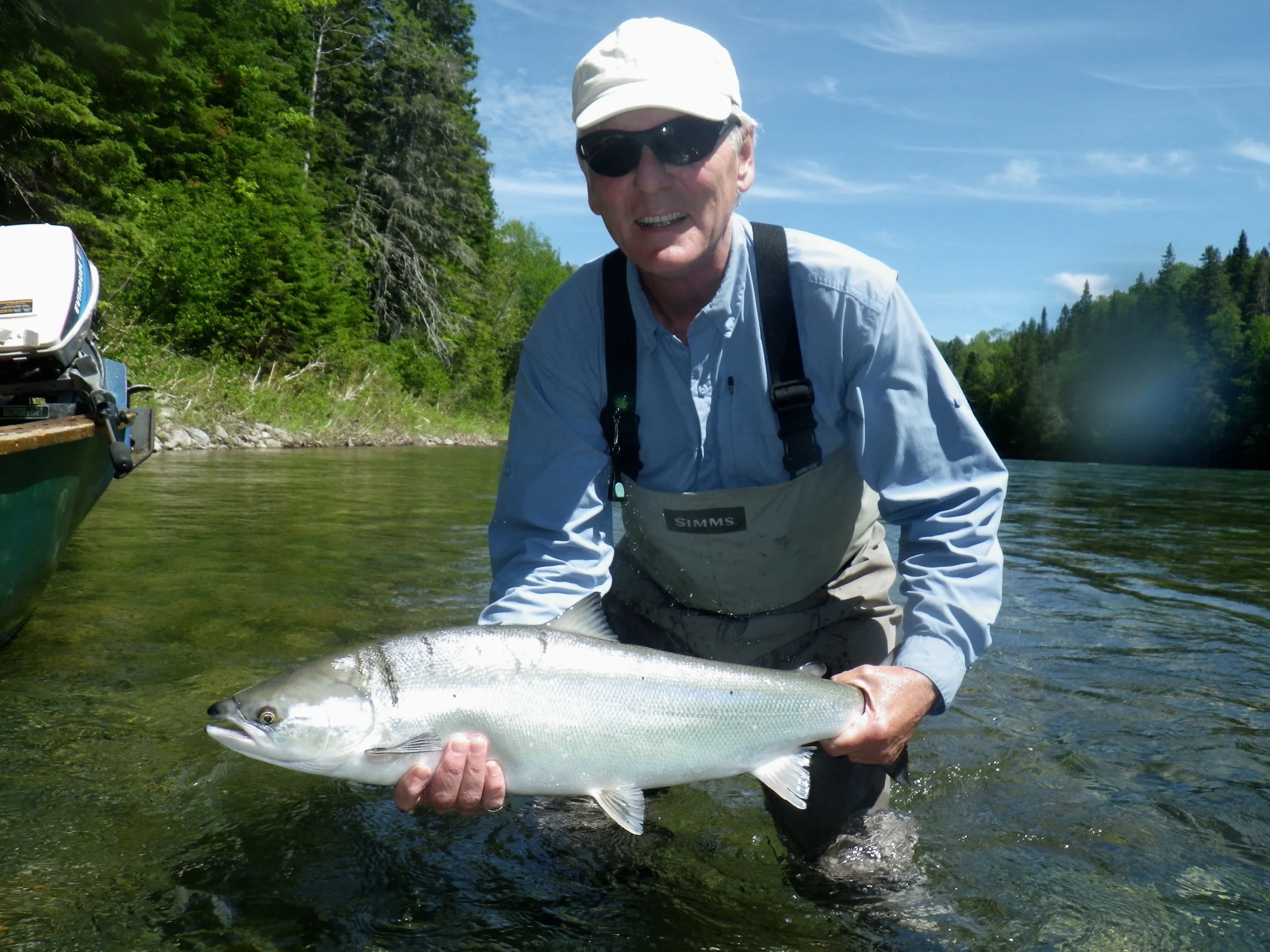 Rick Ormstom with his first salmon of the year, way to go Rick!