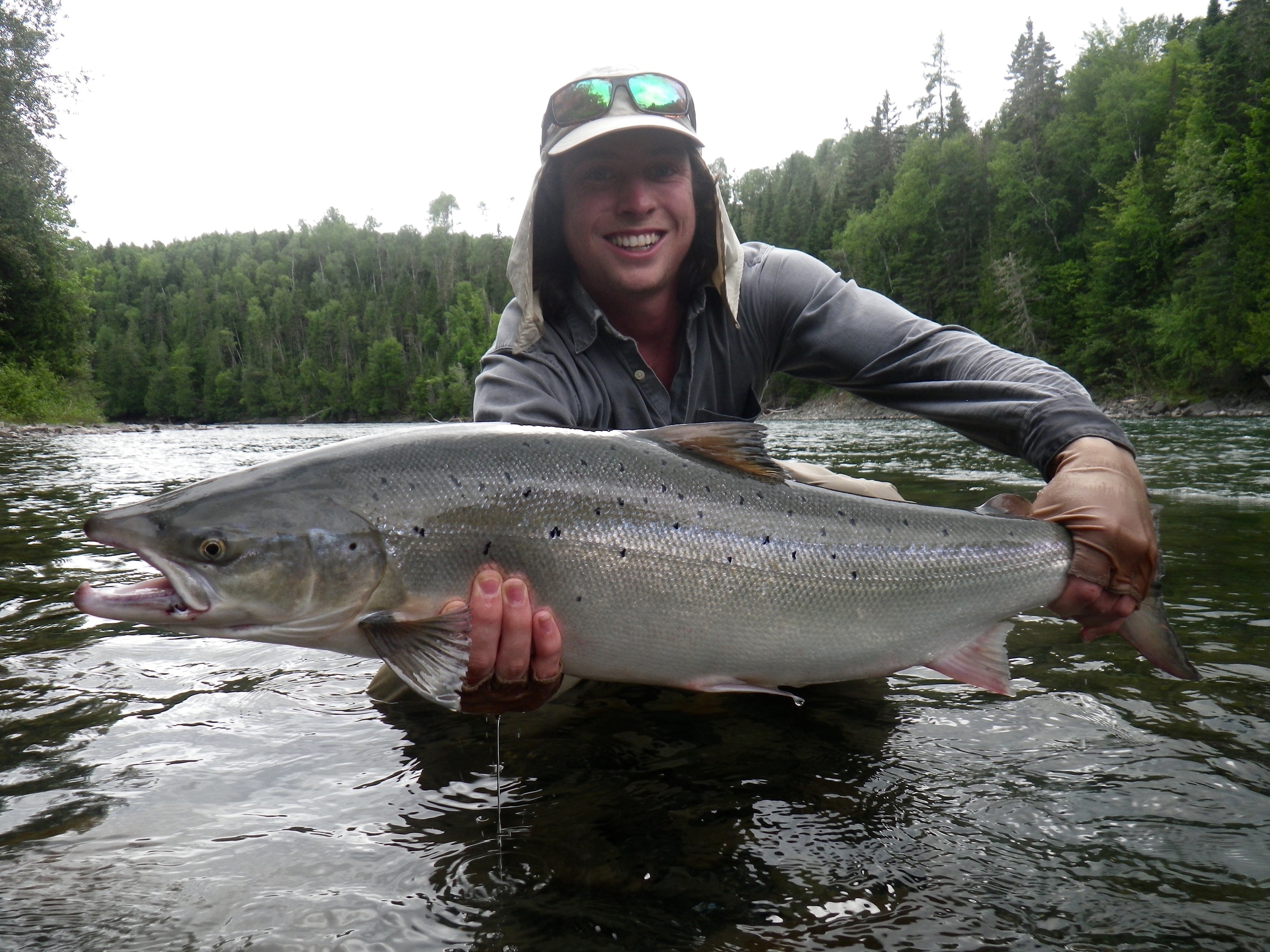 Gordon Moore with his first Atlantic Salmon, Congratulations Gordon!