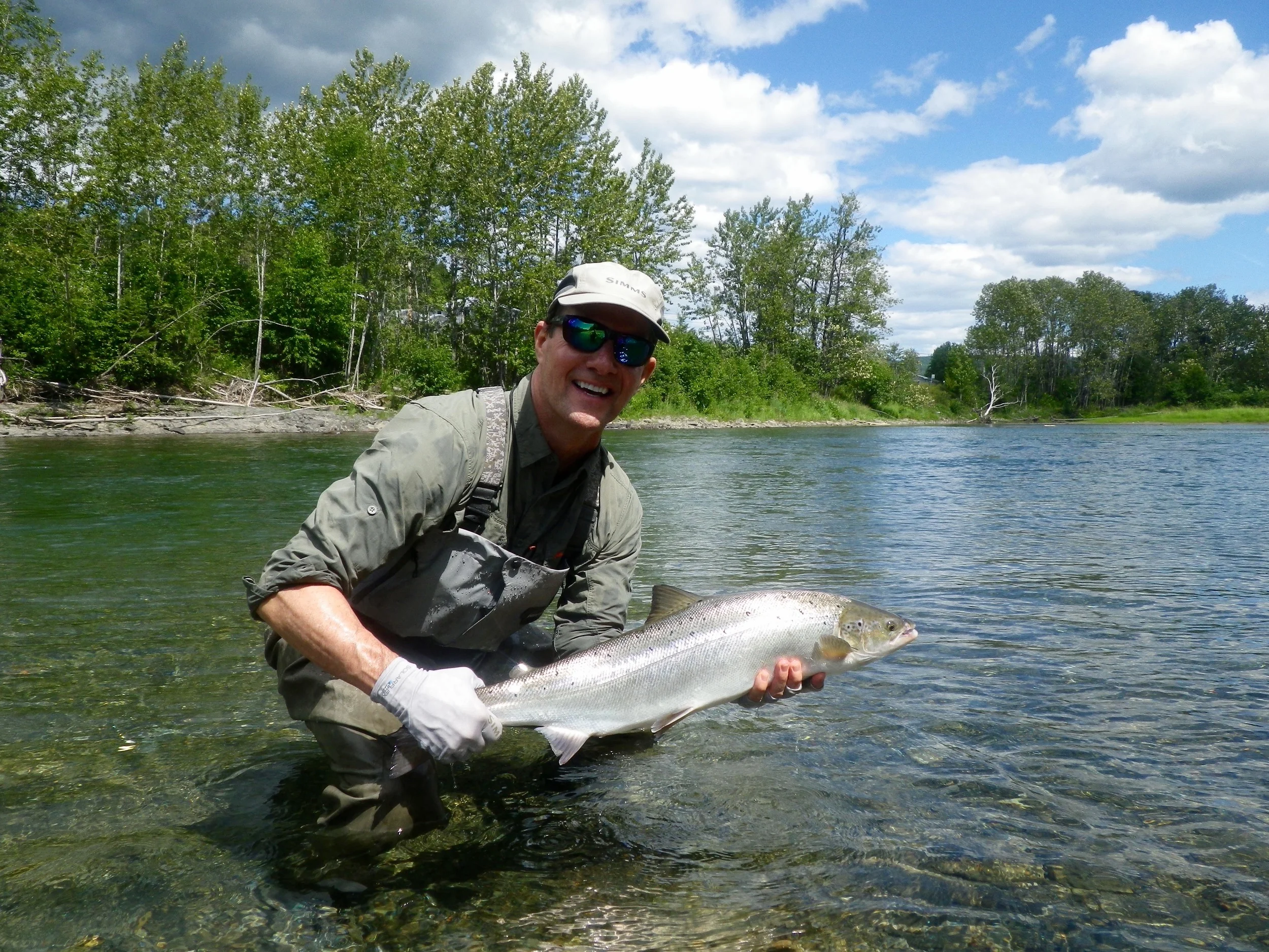 Jay Grinney lands his first Atlantic Salmon of 2016, nice fish Jay!