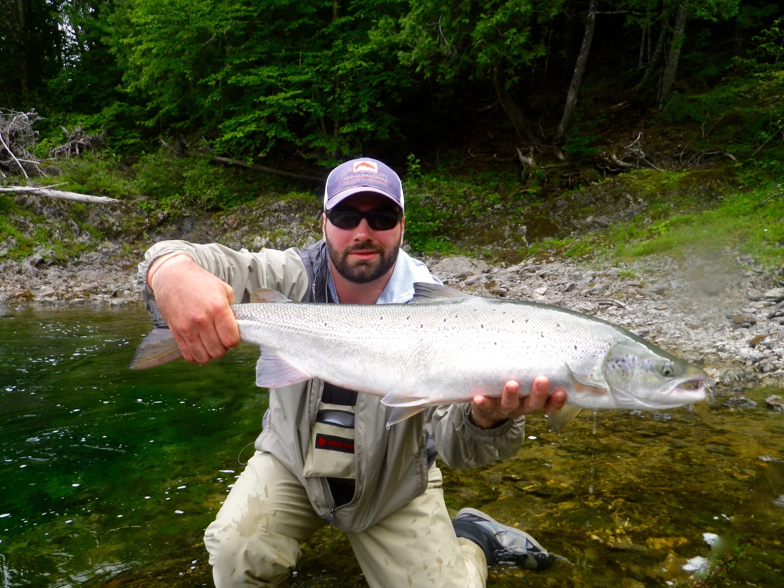This was Marc Andre Bourdon's first trip for Atlantic salmon, he caught a number if nice salmon including this fine specimen. See you next year Marc! 