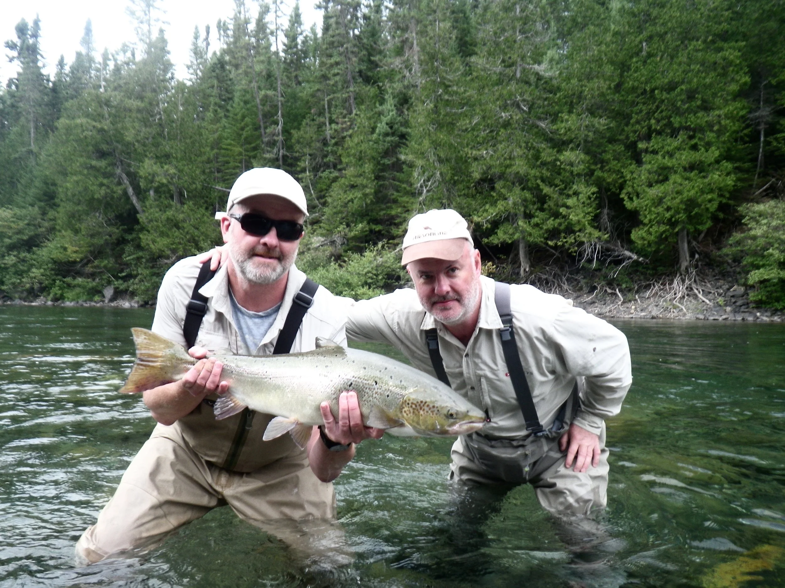 Fishing buddies Bill Corey (left) and Paul Wilson on the Bonaventure, Congratulations Bill!