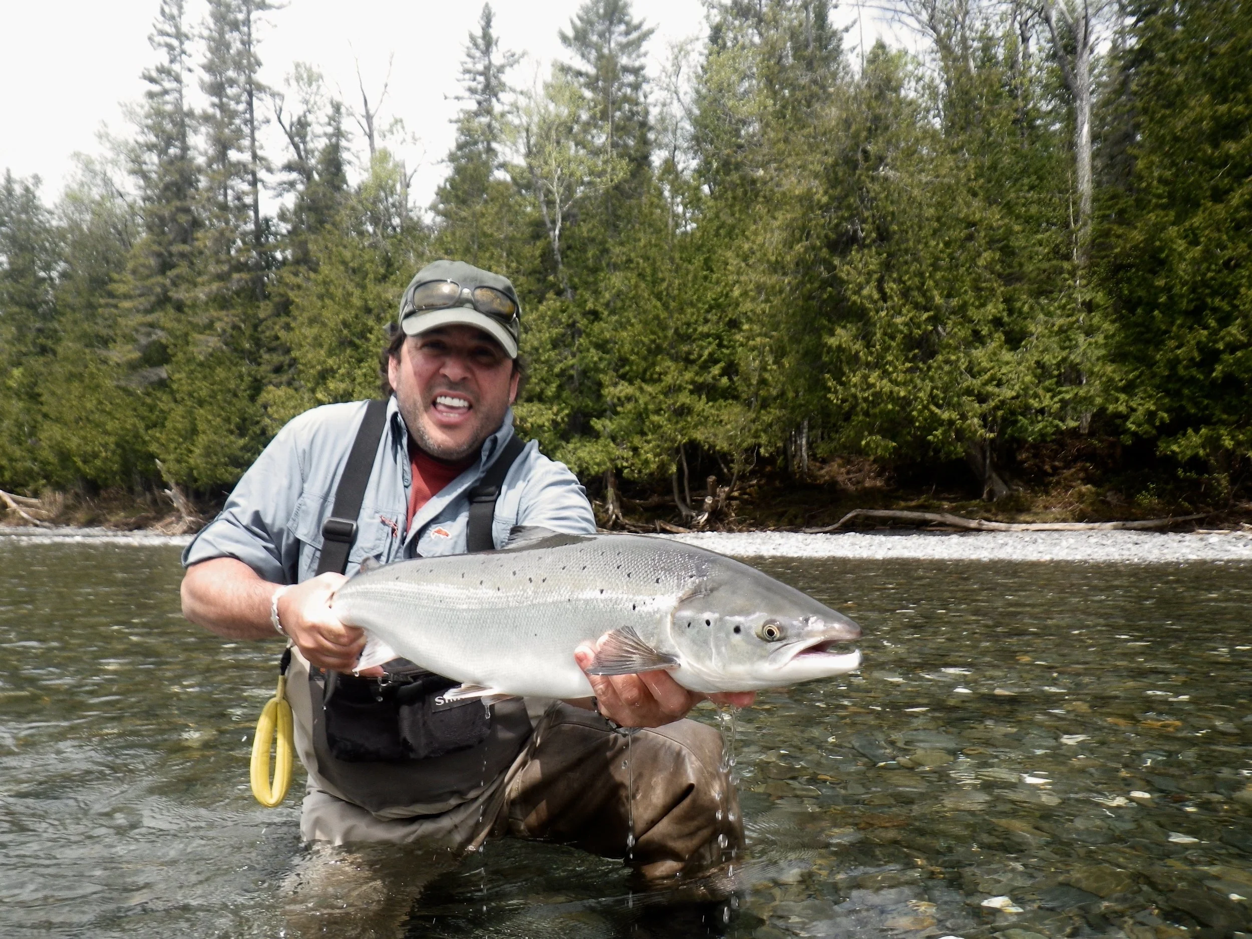 Joe Colette with a nie early season salmon, congratulations Joe!