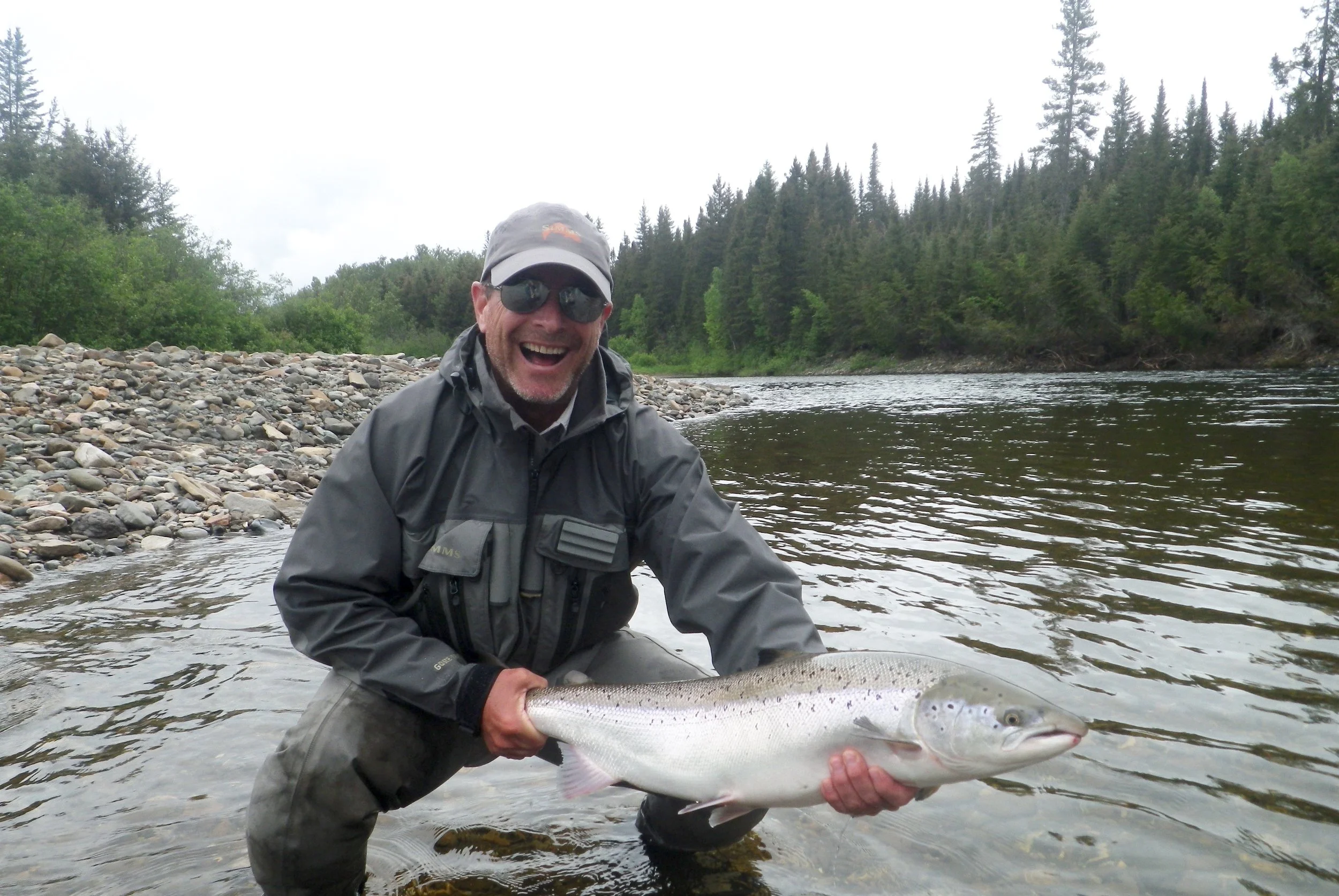 Frederic Beauchemin lands his first salmon of the season, Congratulations Frederic!
