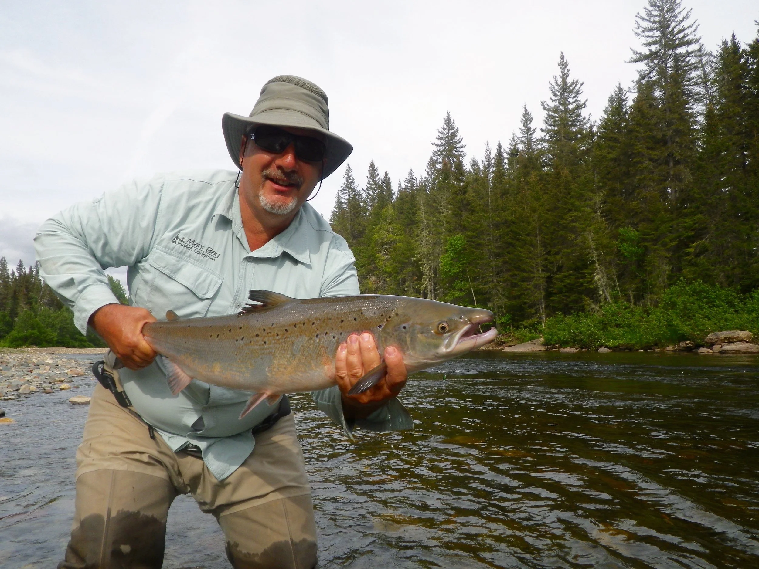 Gaetan Joly have been coming to Camp Bonaventure for many years, he sure knows how to catch them! Nice one Gaetan