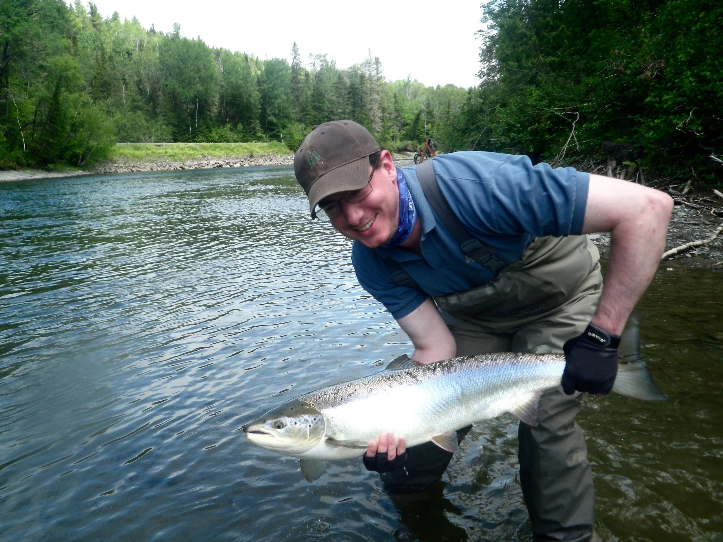 Mike Buzas is no stranger to Camp Bonaventure or salmon fishing, Mike caught salmon every day, Good fishing Mike!