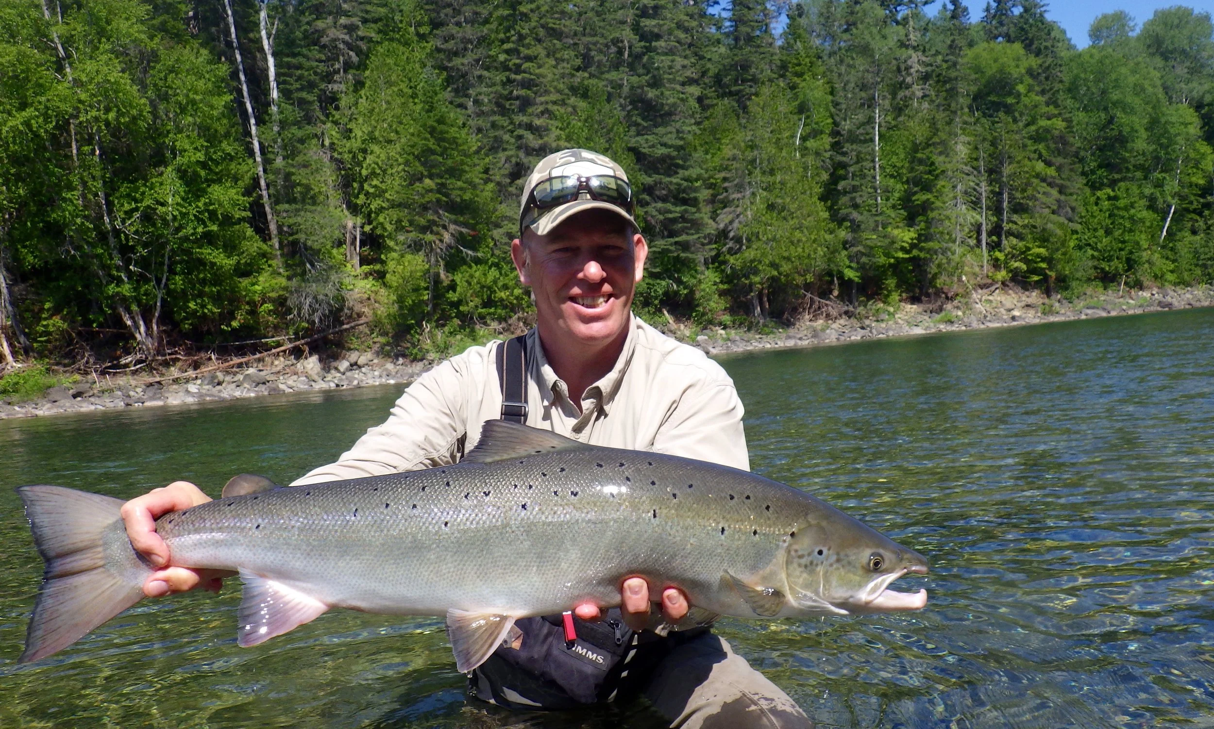Martin Weaver from Argentina has been coming to Camp Bonaventure for many years, this is his 21st salmon of the week! Need I say more.