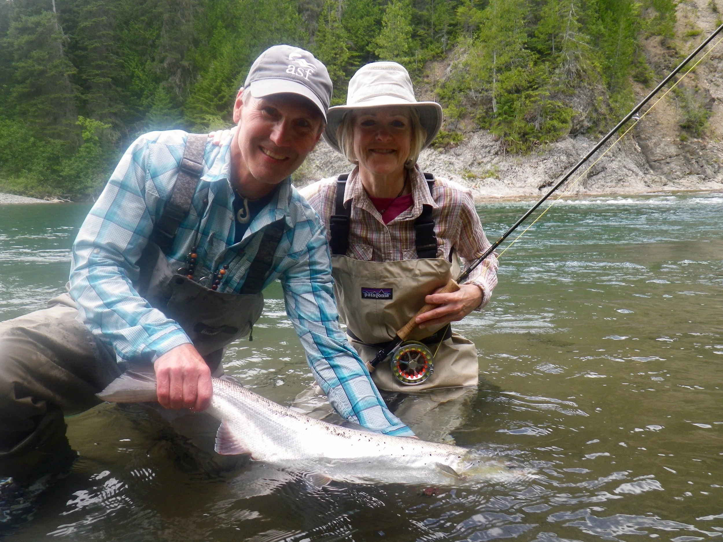 ASF Presdent Bill Taylor and his lovely wife Suzanne put one back to swim on the Bonaventure. Congratulations Bill!
